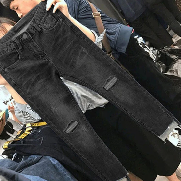 

Cheap wholesale 2019 new Spring Summer Autumn Hot selling women's fashion casual Denim Pants BP69