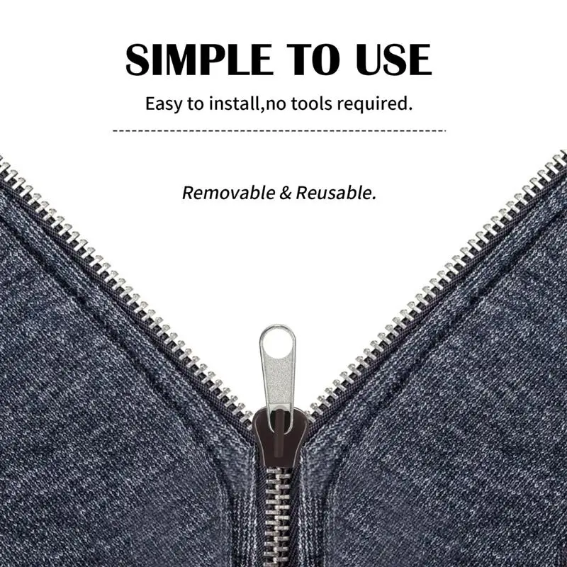 

6pcs Universal Instant Fix Plastic Zipper Repair Kit Replacement Zip Slider Teeth Zippers Removable & Reusable