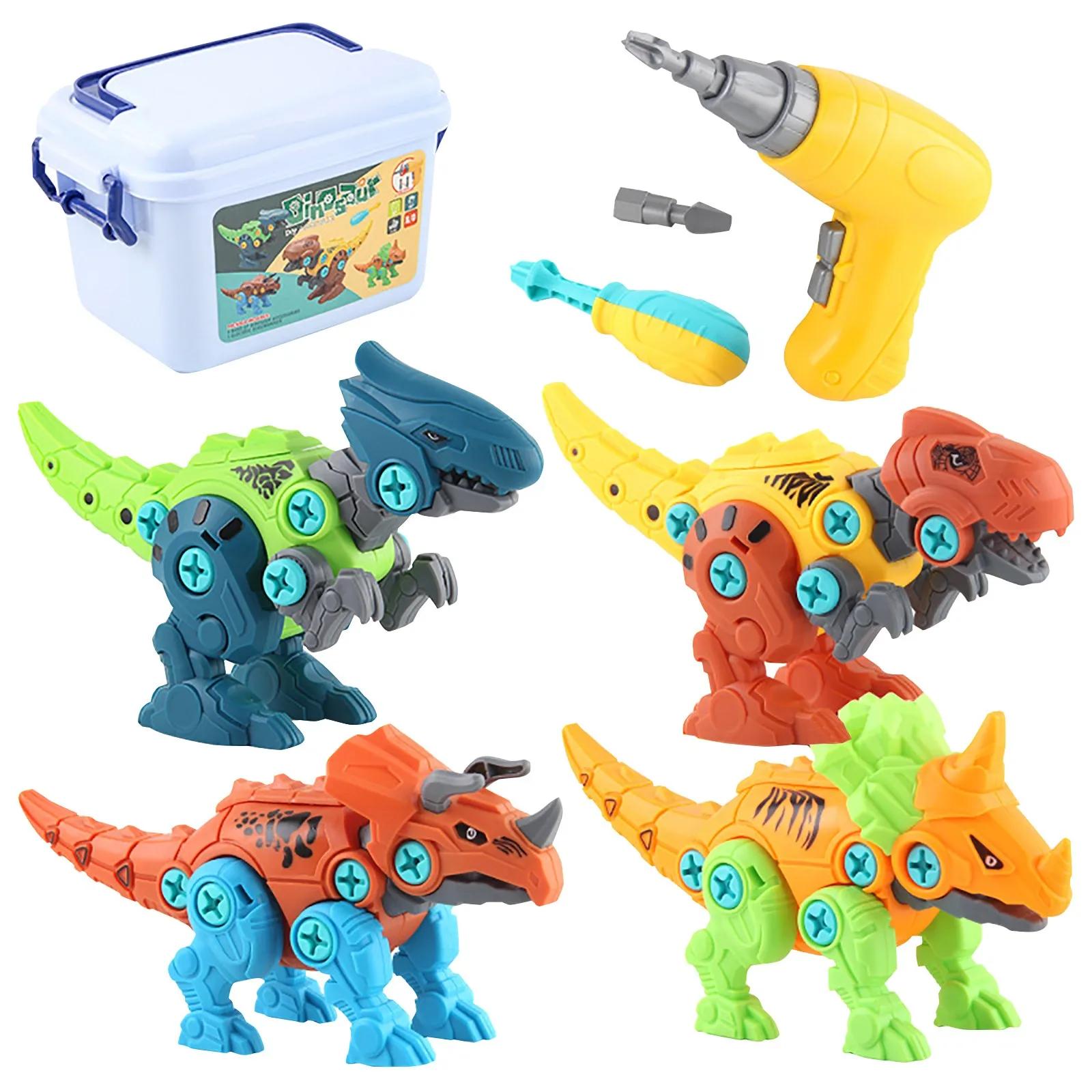 

DIY Disassembly Assembly Dinosaur Toy Set Screw Nut Combination Assembling Dinosaur Model Educational Toy for Children Kids Gift