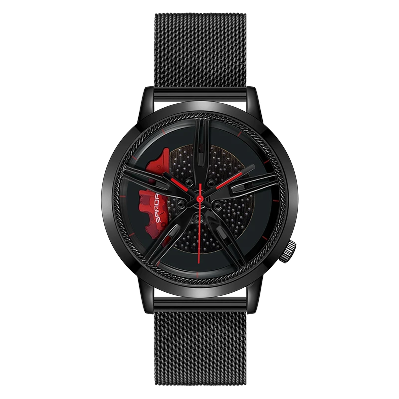 Мужские спортивные автомобильные часы Sanda водонепроницаемые наручные со