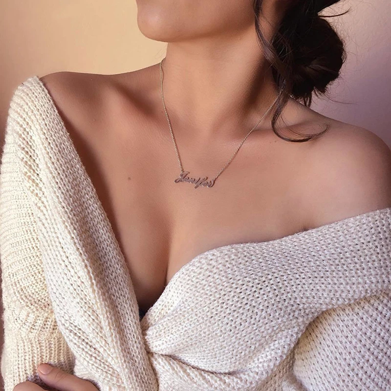 

Stainless Steel Necklace Custom Name Necklace Customized Necklace Name Necklace For Children Women Girlfriend Necklace Gift