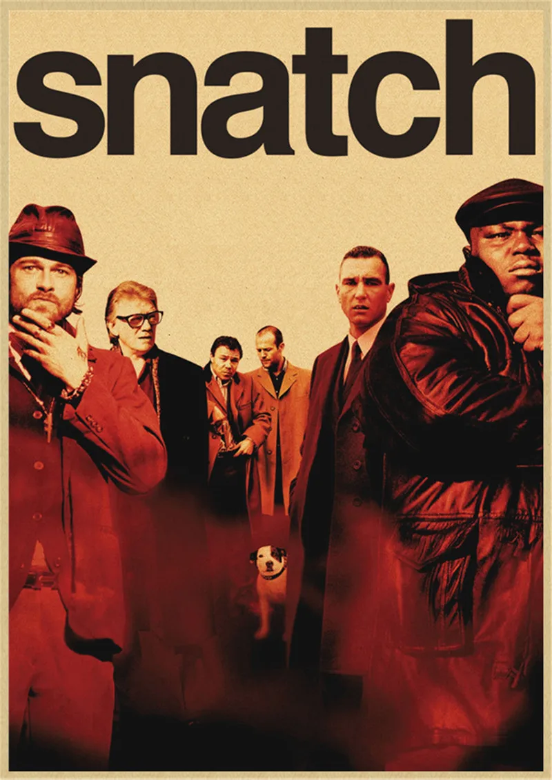 Настенный плакат из крафт-бумаги Snatch классический фильм простой принт домашняя