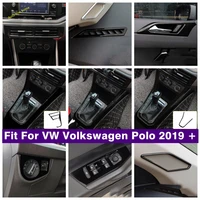 black interior refit kit lift button pillar a speaker air ac gear box panel cover trim for vw volkswagen polo 2019 2021