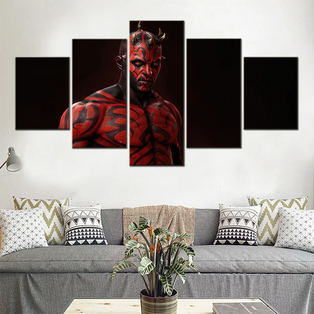 Картина на холсте 5 штук резьба храбрость воин аксессуары для украшения дома
