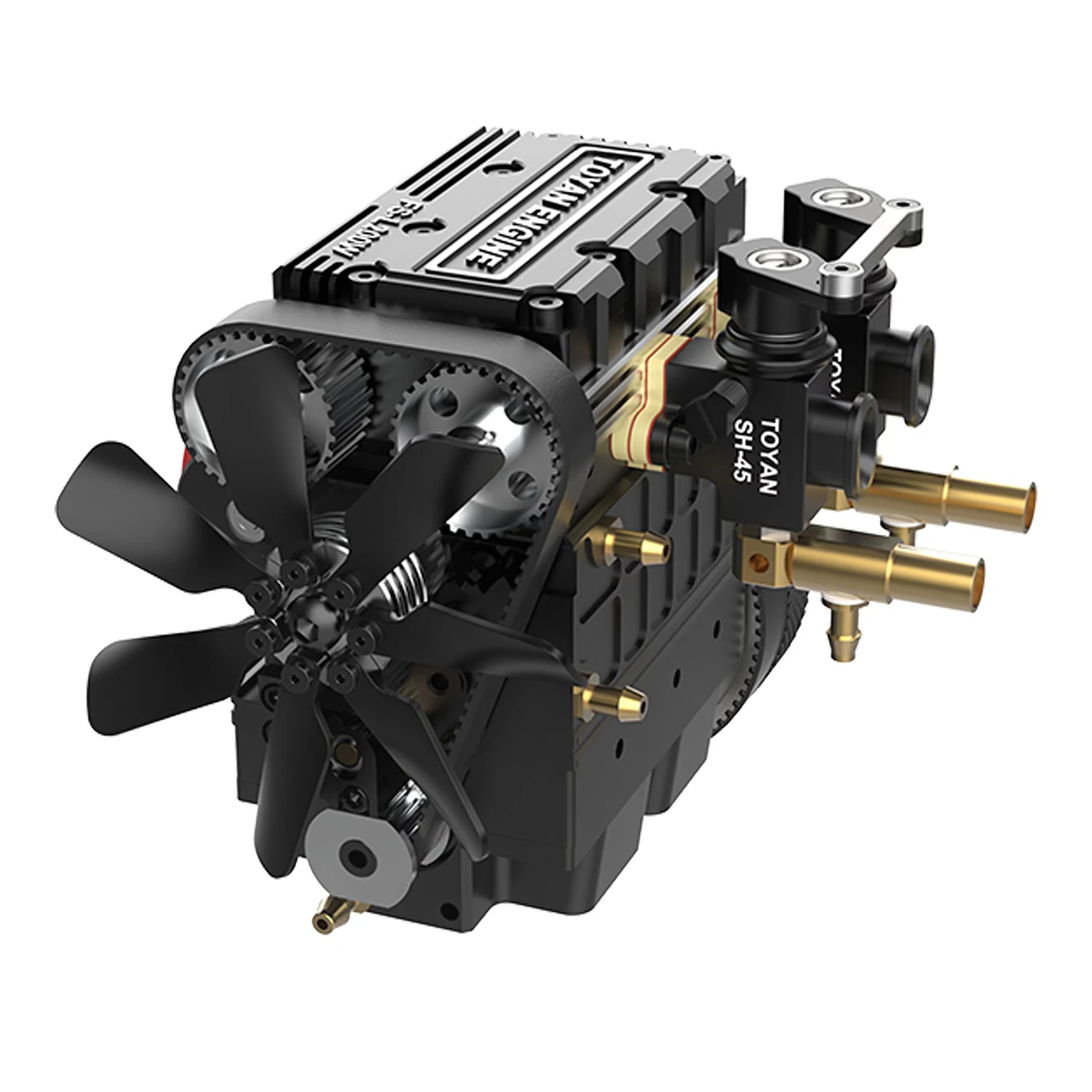 TOYAN FS-L200W DIY Assembly Engine Kit 7cc Inline Two-Cylinder Four-Stroke Water-Cooled Methanol Model - KIT Version | Игрушки и хобби