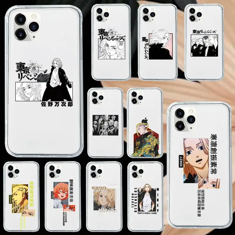 

mikey Tokyo Revengers anime Phone Case Transparent soft For iphone 12 11 13 7 8 6 s plus x xs xr pro max mini