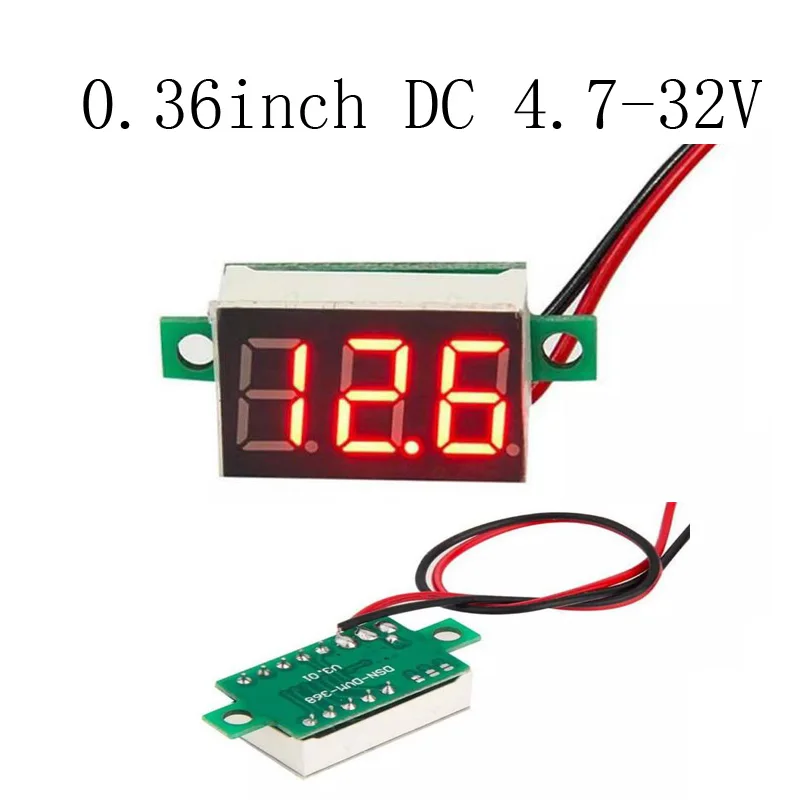 DC4.7-32V Мини вольтметр тестер цифровой напряжение СВЕТОДИОДНЫЙ дисплей измеритель