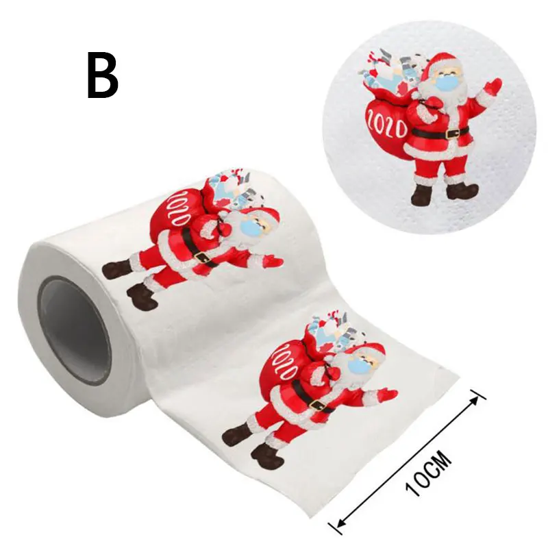 Рождественская туалетная бумага рулон туалетной бумаги для дома Санта-Клаус
