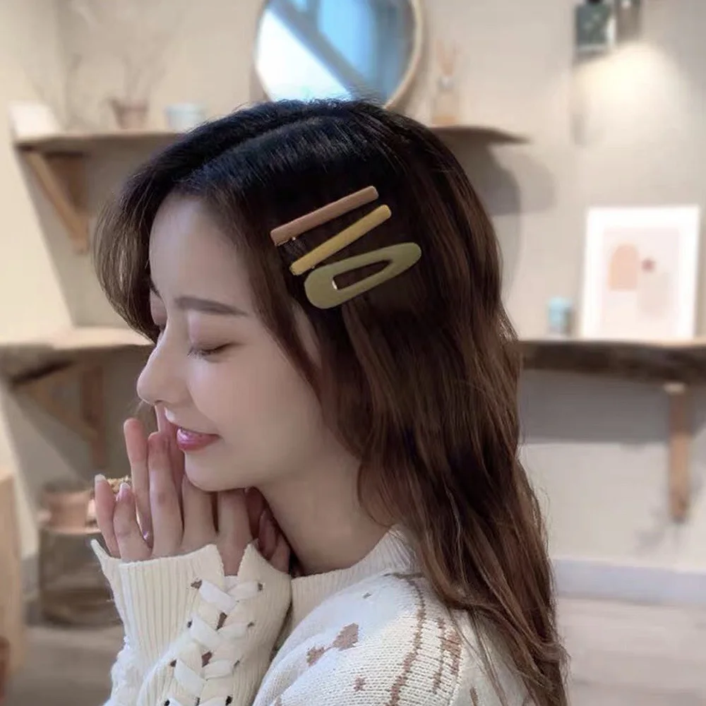 3 шт./компл. Ins Карамельный цвет Заколки для волос материи девочек конфетного