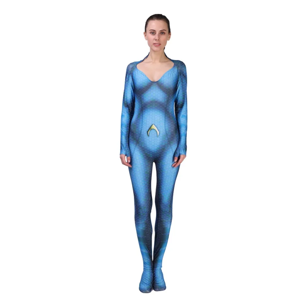 

Aquaman Sea Queen Jumpsuits Princess Tights Cosplay Costumes Stage Performance Green Blue Sexy Tights Clothes Dropshipping