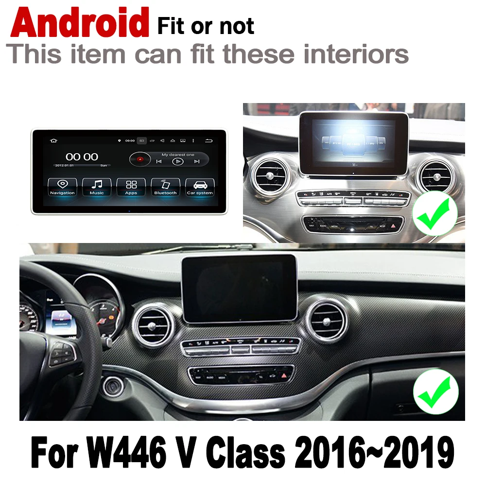 Android 7 0 IPS Автомобильный плеер для Mercedes Benz W446 V Class 2016 ~ 2019 NTG оригинальный стиль HD