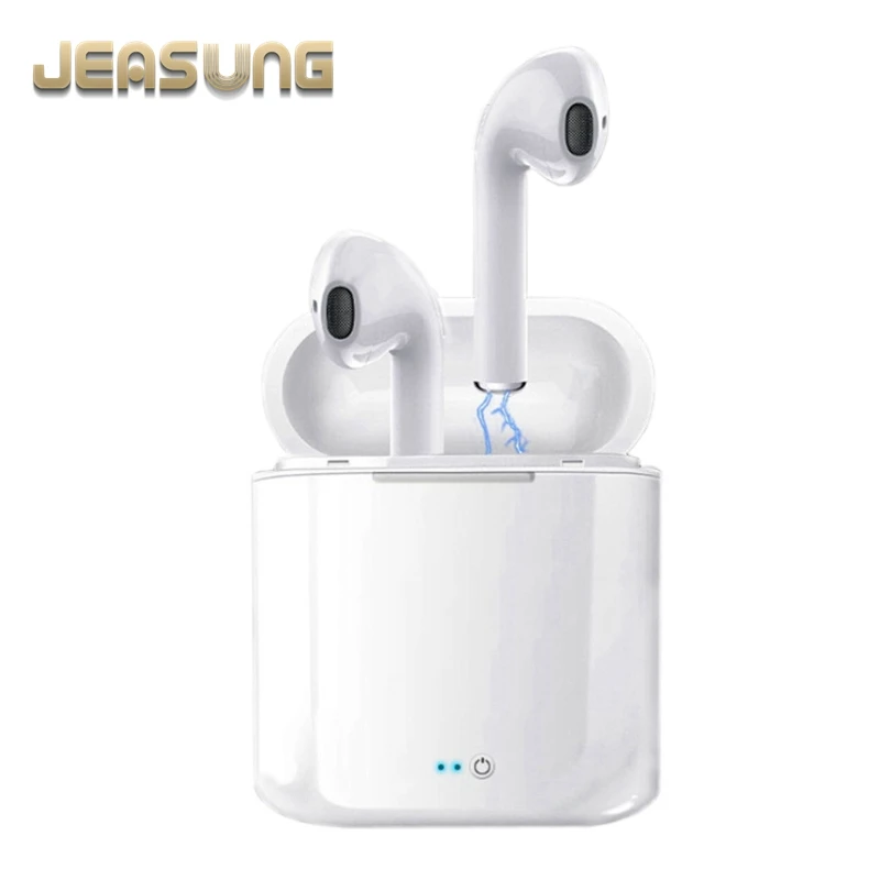 Jeasung i7 беспроводные наушники TWS Bluetooth стерео гарнитура с зарядным боксом микрофон