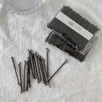 100pcs korean simple black hair clips for wedding girls women hairpins barrette curly hairstyle bobby hair styling accessories