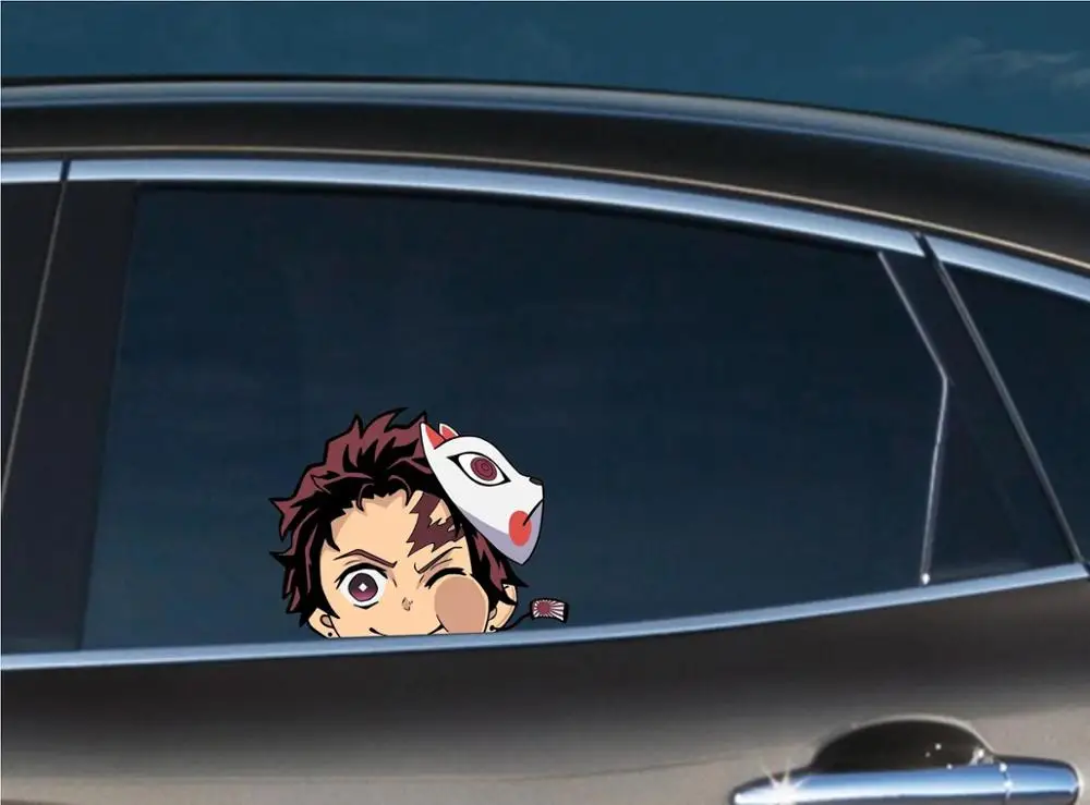 

Hot Creative 3D Anime Demon Slayer Kimetsu No Yaiba Tanjiro Kamado Peeking Sticker Decal on Car Bike Motorcycle Laptop PVC