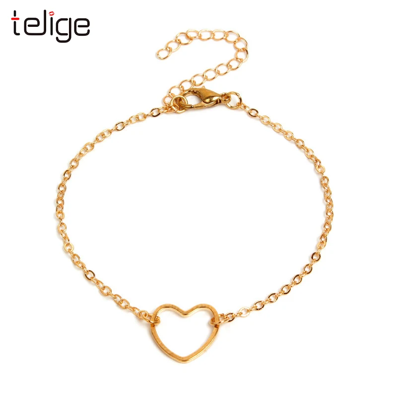 Женский браслет из нержавеющей стали с регулируемой цепочкой очаровательный для