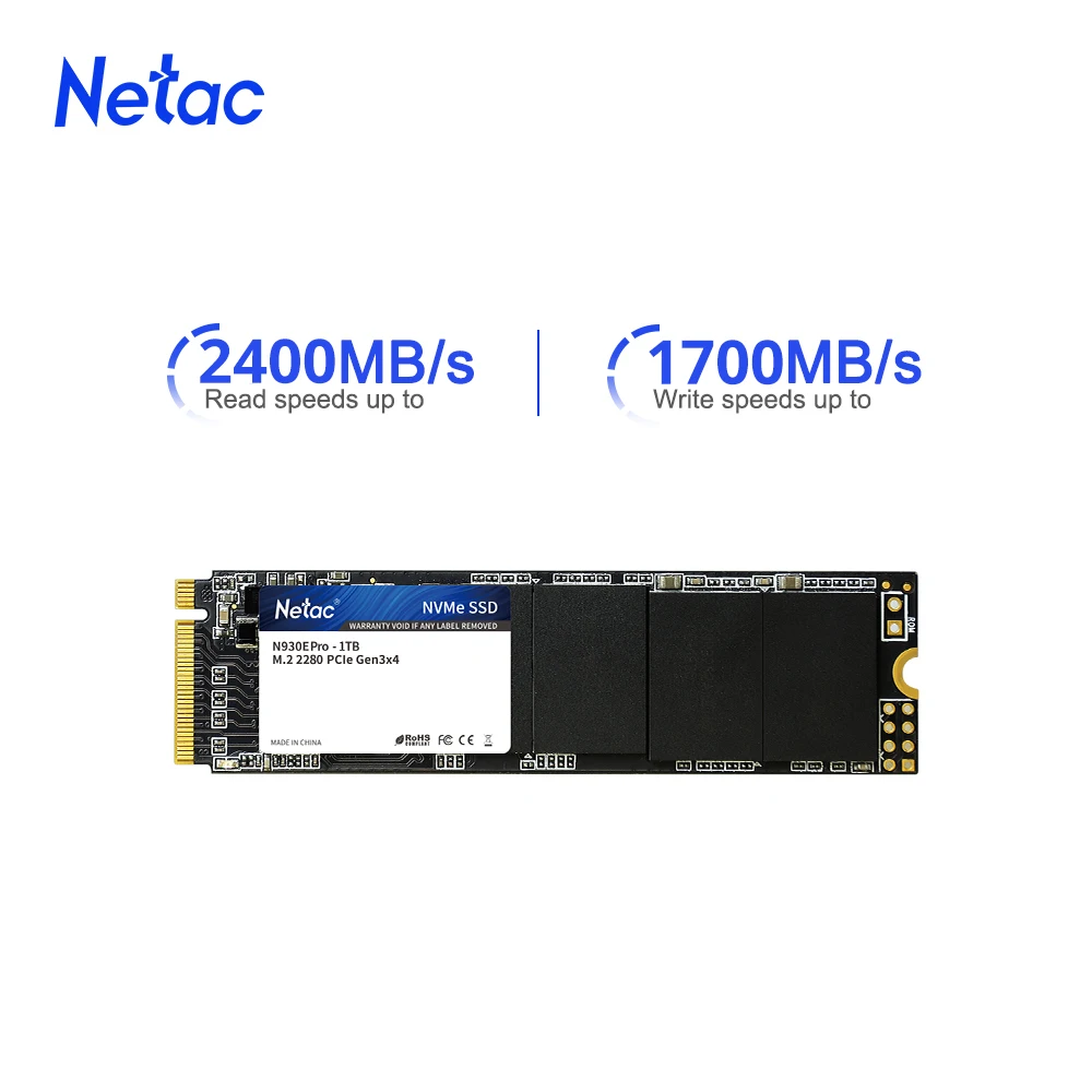 Внутренний твердотельный накопитель Netac NVMe SSD 1 ТБ M2 512 ГБ 256 128 M.2 2280 NVME