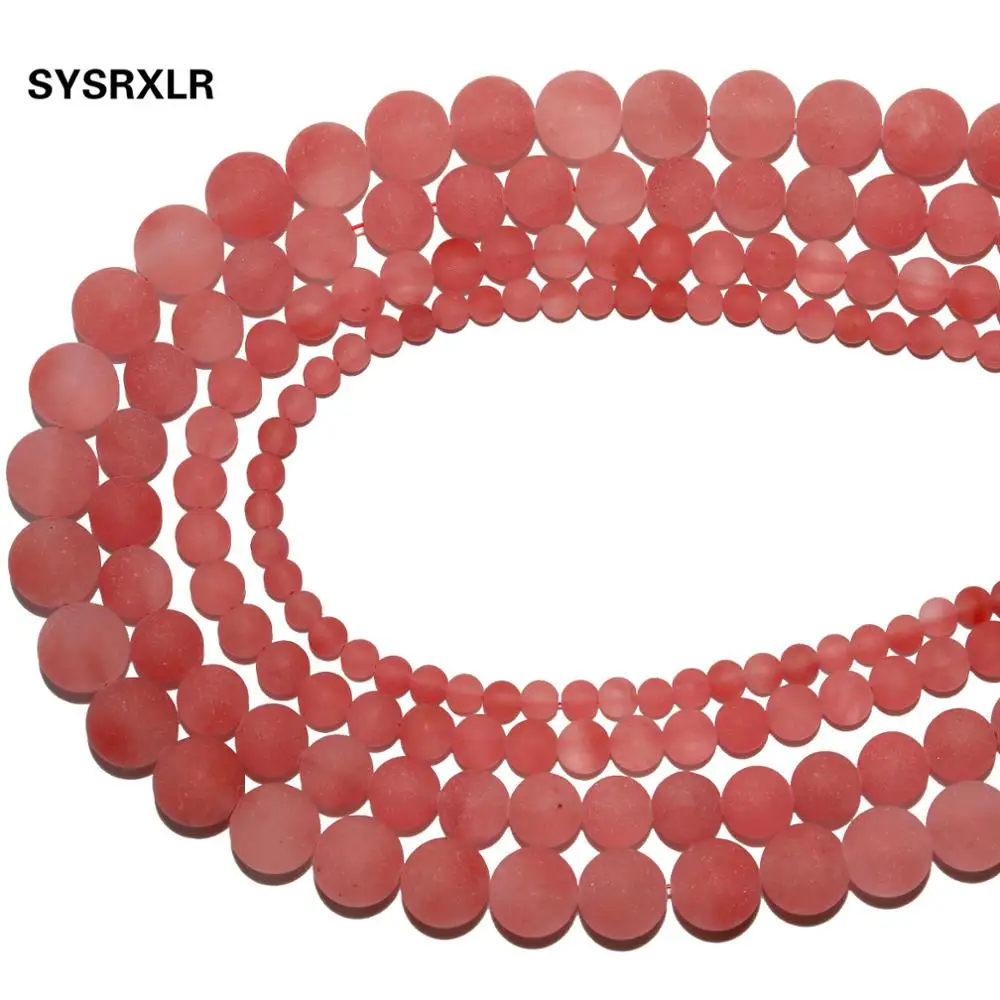 С тусклой полировкой матовый Натуральный камень Красного арбуза с украшением в