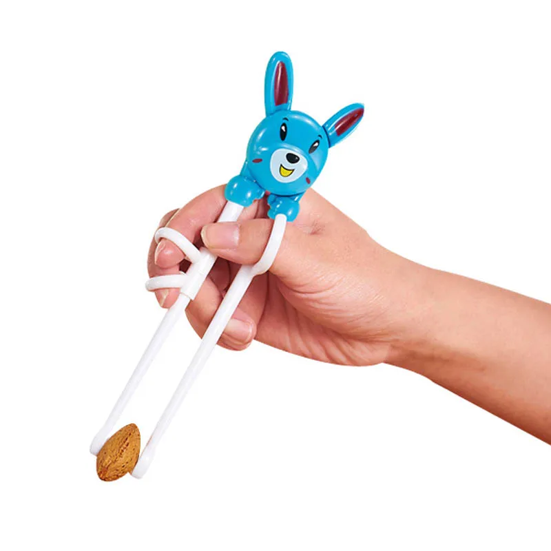 Palillos de aprendizaje de dibujos animados para ni&ntilde;os, vajilla port&aacute;til de entrenamiento para aprendices, iluminaci&oacute;n para beb&eacute;s, ayudante de alimentaci&oacute;n para ni&ntilde;os-4