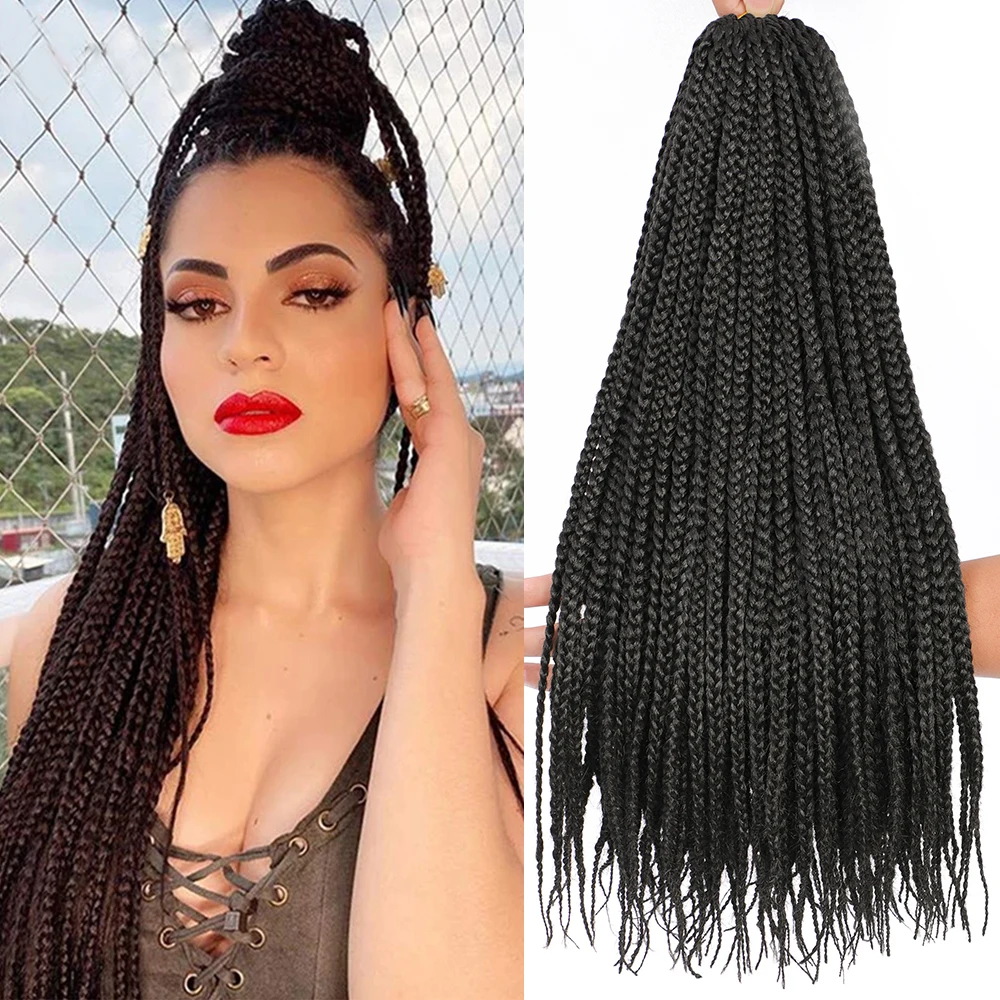 Extensão do Cabelo Disponíveis para Mulher Resistente ao Calor sobre 24 Mimo Crochê Trança Sintética Raízes – Pçs Loira Quatro Cores