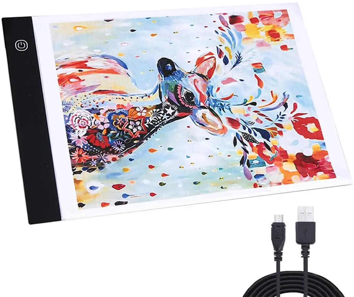 

PDMDOG B4/A4 Three Level Dimmable Led Light Pad Drawing Board Pad Tracing Light Box Eye Protection Easier for Diamond Painting