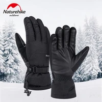 naturehike 75 white duck down waterproof keep warm down soft shell ski glove also for cycling skiing thickening non slip glove