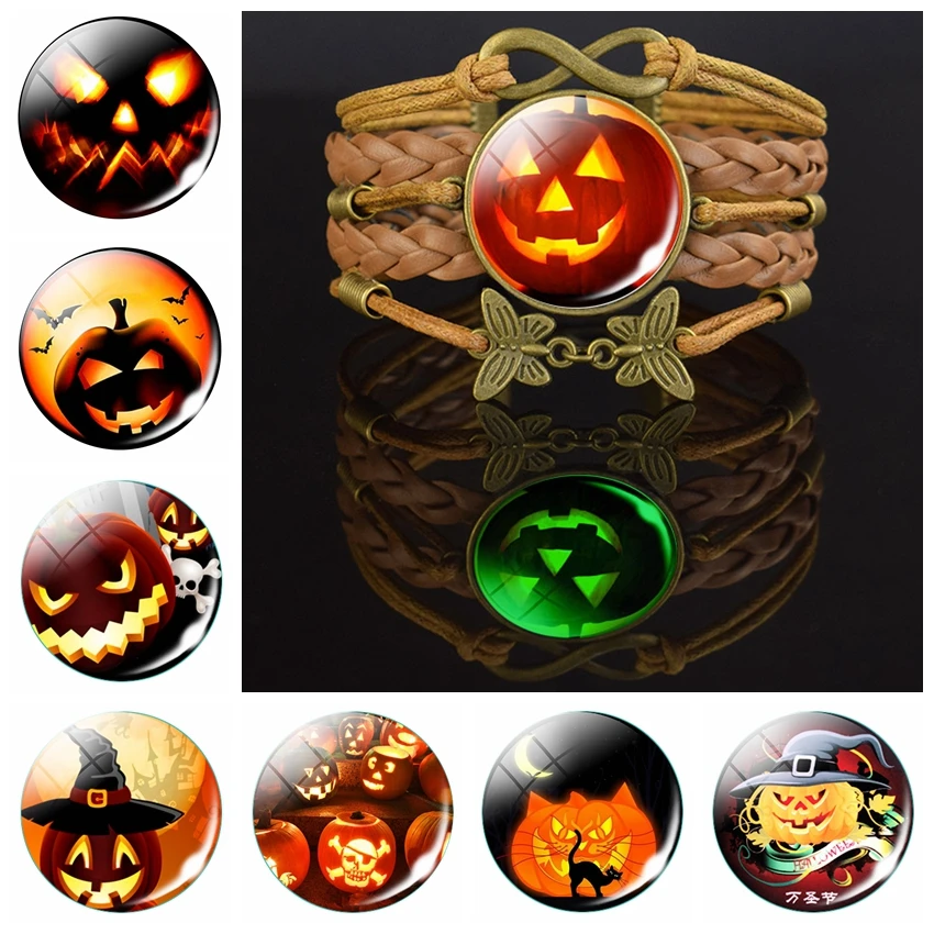 Женский кожаный браслет ручной работы в стиле стимпанк на Хэллоуин | Украшения и