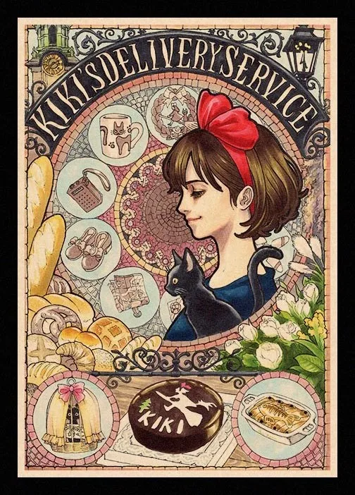 Прекрасный JL Hayao Miyazaki Японские Аниме Ретро постеры крафт-бумага