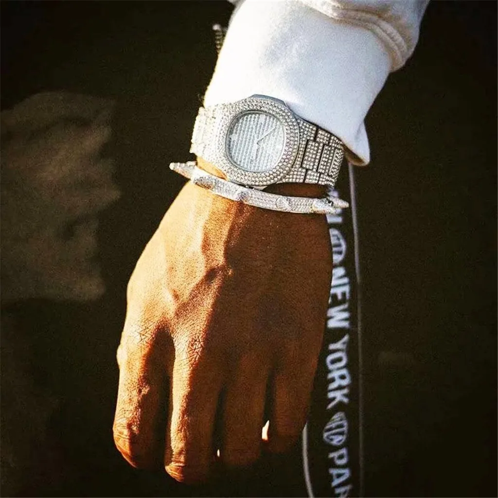 

Women Rhinestone Watches With Date Casual Luxury Ladies Bracelet Full Diamond Wristwatches Relogio Feminino Reloj Mujer