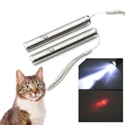 Светодиодный забавная лазерная указка для кошек, Стик для Чейза, 2 в 1
