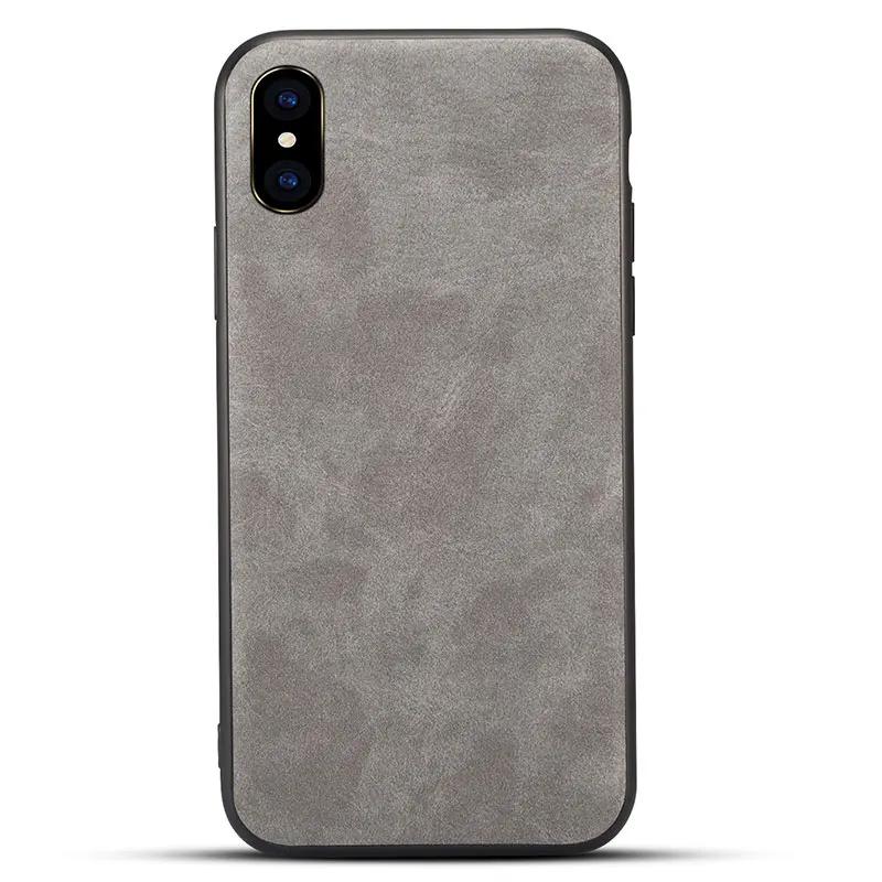 Роскошный кожаный мягкий чехол из искусственной кожи для iphone 7, 8, 6, 6s Plus, X, полный Чехол для iphone XS, XR, XS MAX, 11 Pro, MAX, противоударный чехол-бампер - Цвет: Light Gray