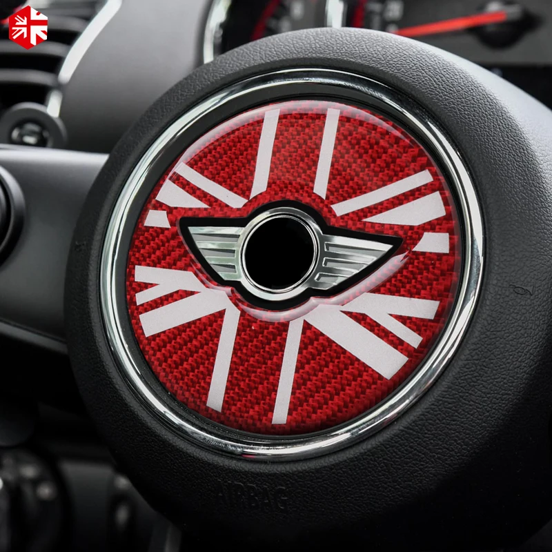 3D наклейка на руль из углеродного волокна для MINI Cooper Countryman F60|Наклейки салона