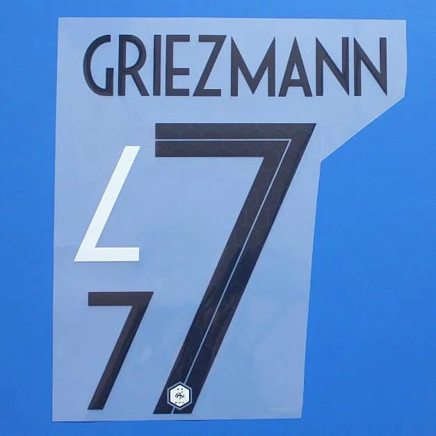 2 звезды Франция GRIEZMANN MBAPPE POGBA PAVARD KANTE VARANE GIROUD HERNANDEZ на заказ Nameset горячая штамповка нашивки значки - Цвет: GRIEZMANN