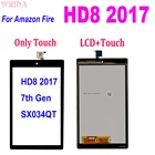 ЖК-дисплей 2017 дюйма для Amazon Kindle Fire HD8 2017 HD 8 кодирующий преобразователь сенсорного экрана в сборе 7-го поколения SX034QT, инструменты для замены