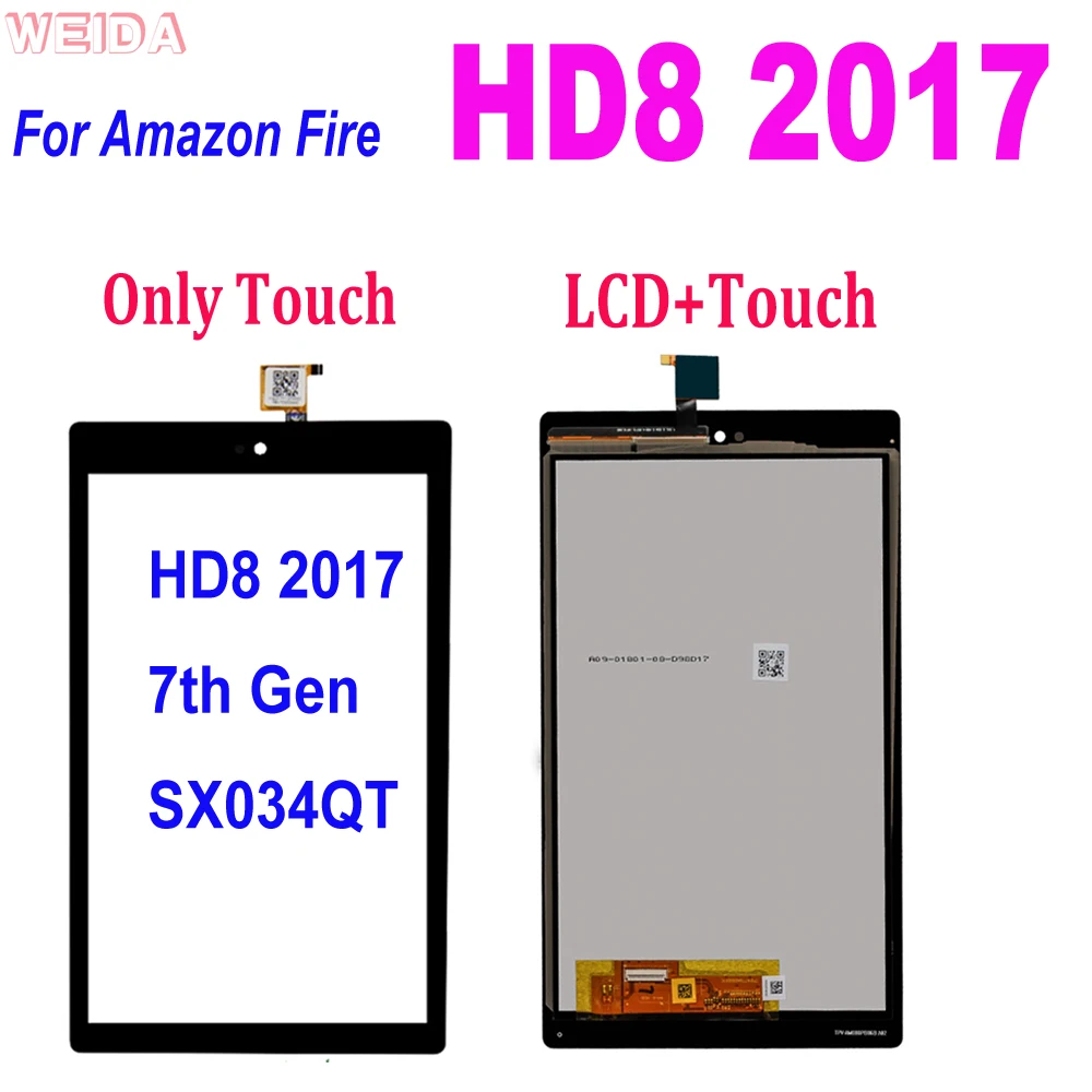 Для Amazon Kindle Fire HD8 2017 HD 8 7th Gen SX034QT ЖК-дисплей Дисплей кодирующий преобразователь