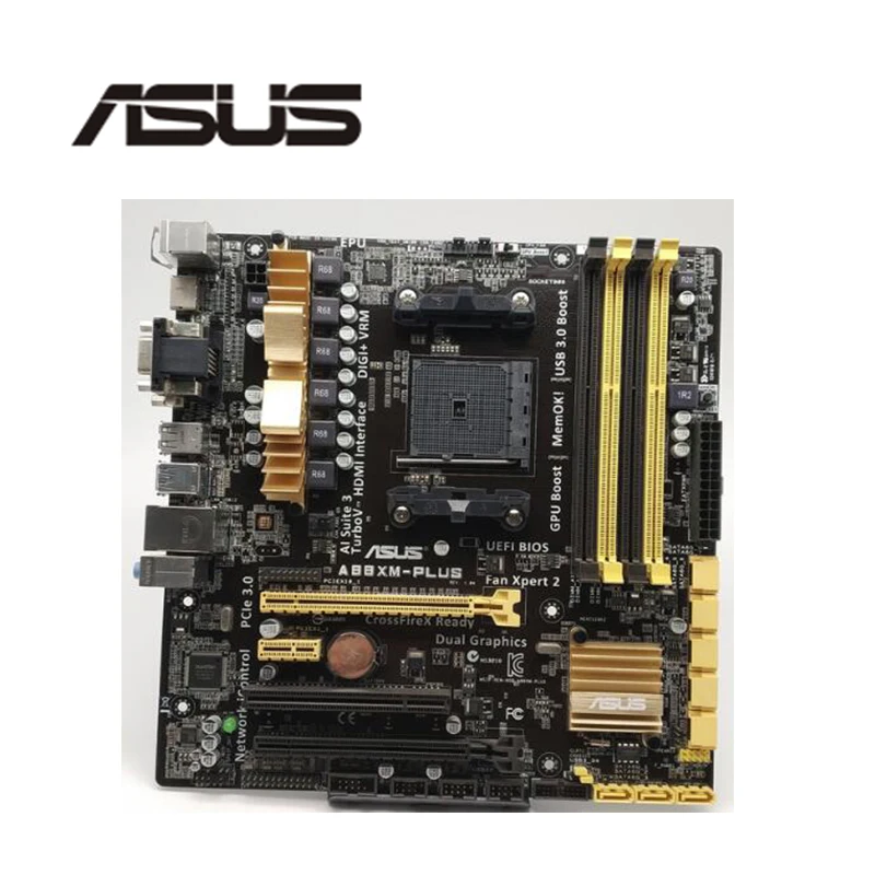 Для ASUS A88XM PLUS материнская плата разъем FM2 + DDR3 для AMD A88 оригинальная десктопная SATA