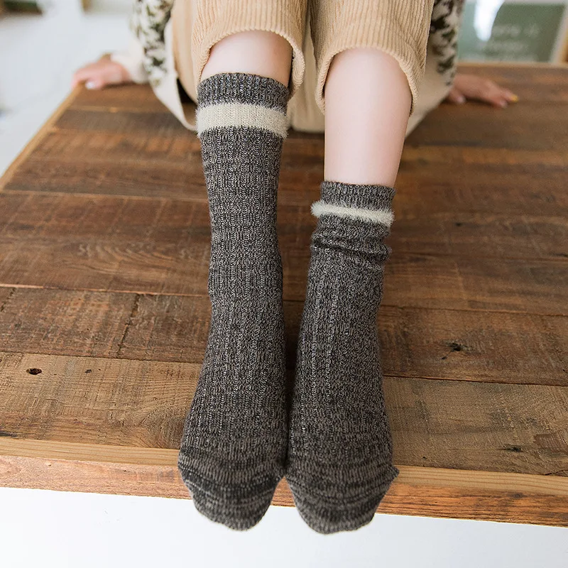 10 Pairs/set Women's Socks Autumn and Winter Japanese Loose Socks Striped One Bar Women Socks Wholesale