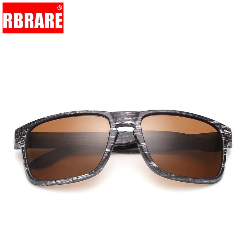 Солнечные очки RBRARE с имитацией под дерево для мужчин и женщин брендовые