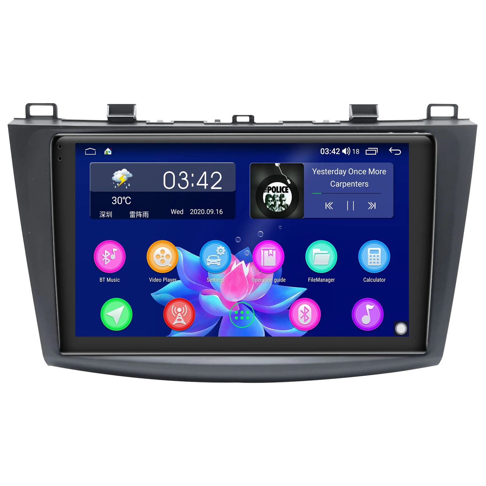 구매 라디오 1din 9 인치 자동차 오디오 시스템 중앙 멀티미디어 안드로이드 자동차 용품 마즈다 3 2009-2013 무선 애플 카플레이