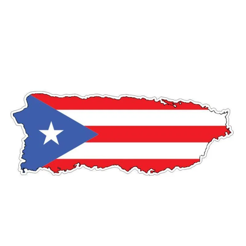 

Puerto Rico Porto Flag Map Car Sticker PVC Decal Decoration Accessories ZWW-2893, 16cm * 6cm
