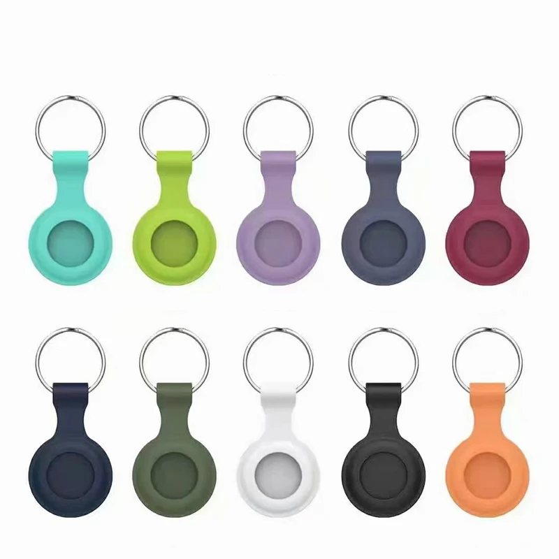 

Case For Apple Airtags Liquid Silicone Protective Sleeve For Apple Locator Tracker Anti-lost Device Keychain Protective Sleeve