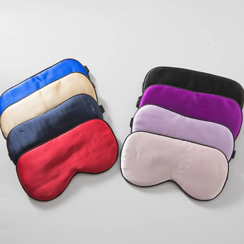

Pure Silk Sleep Rest Eye Mask Padded Shade Cover Travel Relax Aid Blindfolds Travel Sleeping Eye Mask
