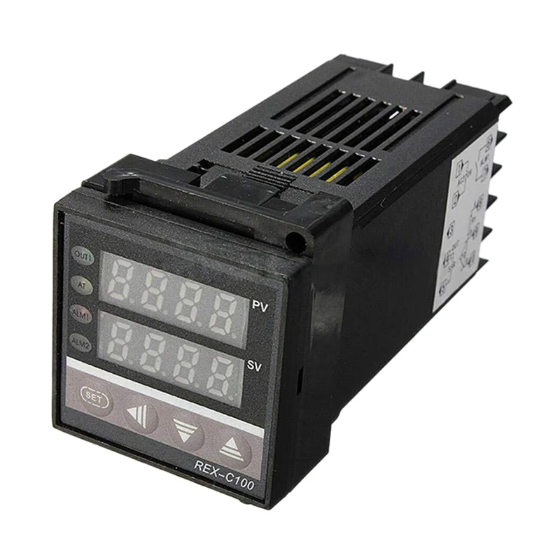 Цифровой PID регулятор температуры REX C100 термостат + 25DA SSR реле K термопары 1 м M6