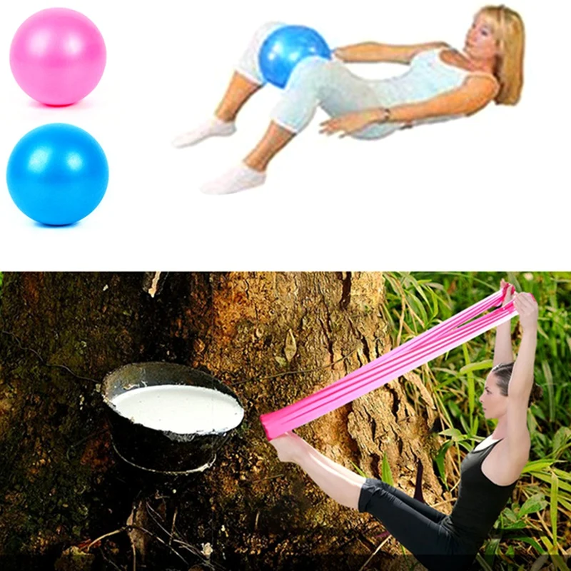 

9In1 Yoga Set High-Density EVA Yoga Blocks with 5 Resistance Bands Yoga Straps Yoga Ball for Fitness Pilates Workout