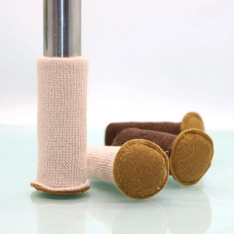 

Chair leg cover felt pad knitted stool floor cushion double thickening silent chair leg cover stool leg cover wear-resistant bot