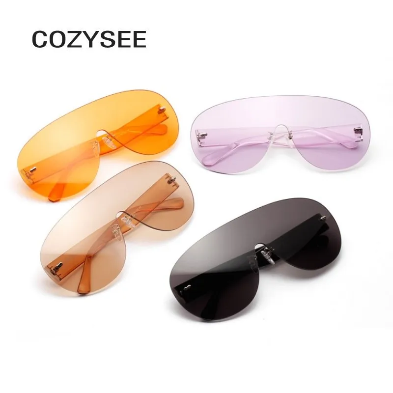 Винтаж без оправы Овальные Солнцезащитные очки женские 2020 дизайнерские Itaty бренд