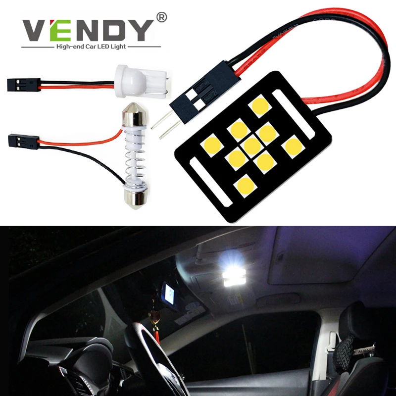 

1pcs LED Panel Light Auto Interior Bulb Reading Dome Lamp T10 W5W Festoon 28mm 31mm 36mm 39mm 41mm C5W Canbus For The Car 12V