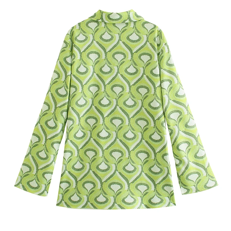 

HWLZLTZHT 2021 Top Women Blouses Summer Vintage Print Long Sleeve Shirts Button Women's Clothing Loose Women Tops And Bloues