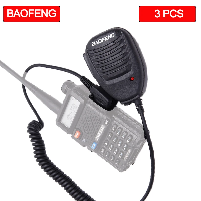 

3PCS Baofeng microphone speaker microphone for walkie-talkies K mouth suitable Baofeng UV-5R UV-5RE UV-82 888s KSUN X30 KS-XKB