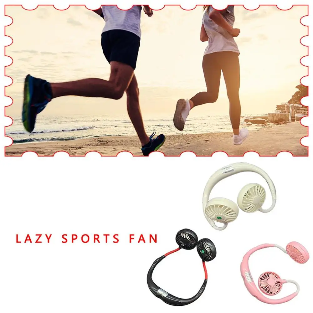 

Mini Fan Portable Sports Hanging Neck Fan USB Charging Lazy Fans Handheld Air Cooler Conditioner
