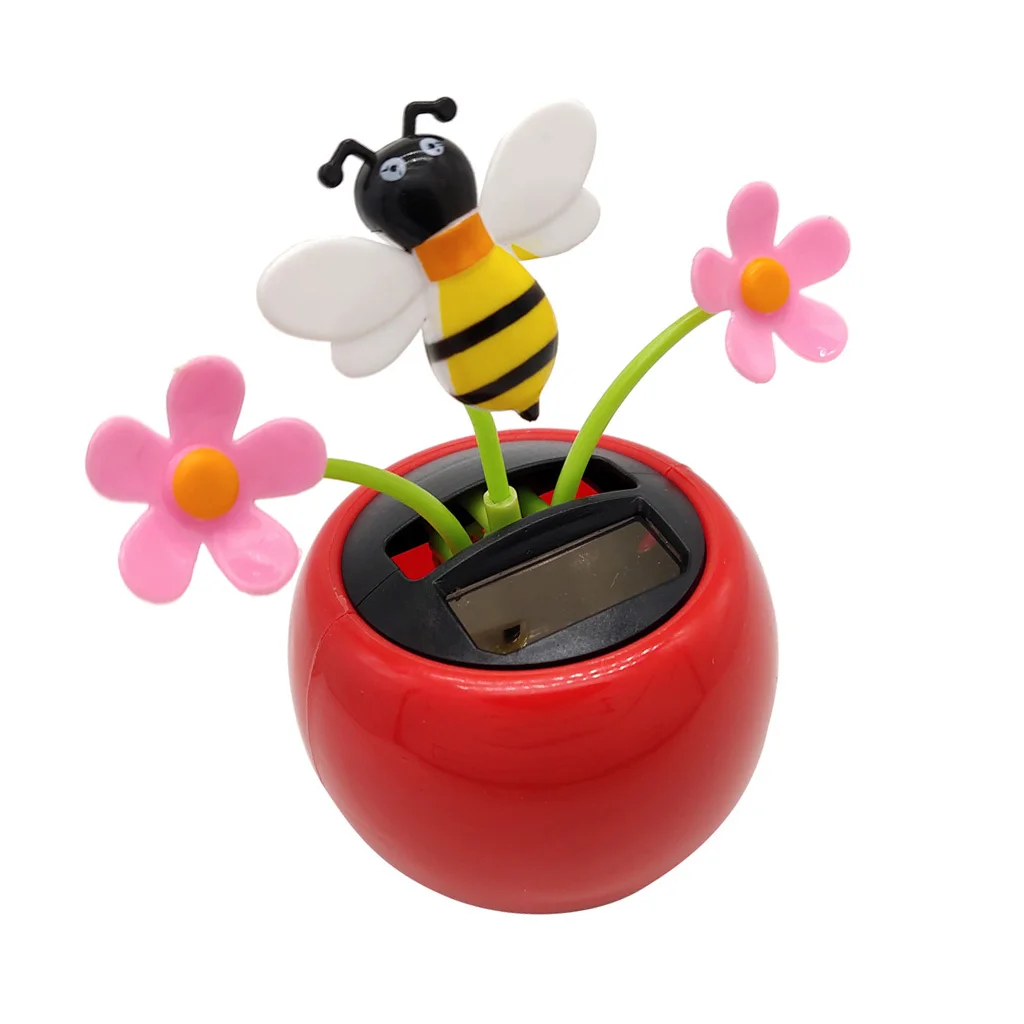 Милый цветок пчела Танцующая кукла на солнечных батареях украшение для дома